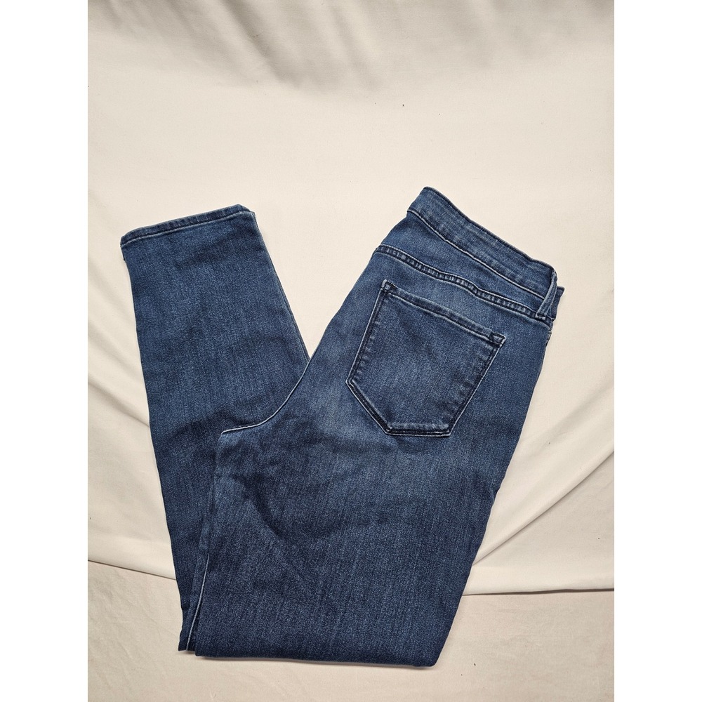 Old Navy High-Rise Straight Jeans  14 Dark Wash Blue Denim Stretch 30 Inseam‎